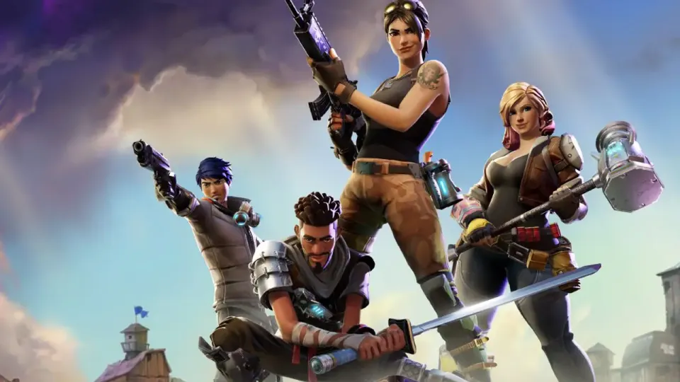 Fortnite cheat running in a live match