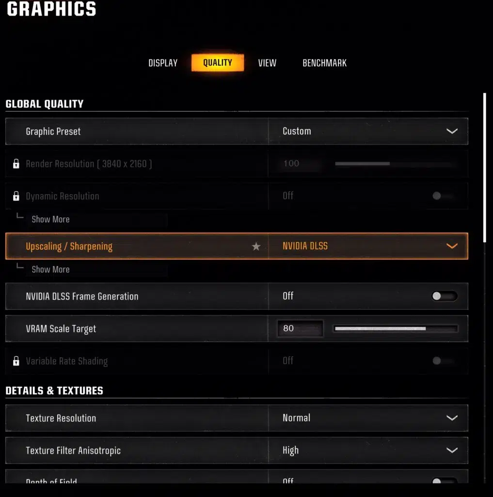 Graphics Settings