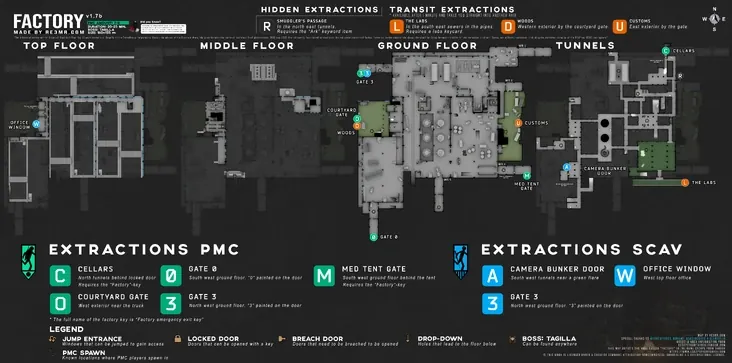 Factory Map Guide