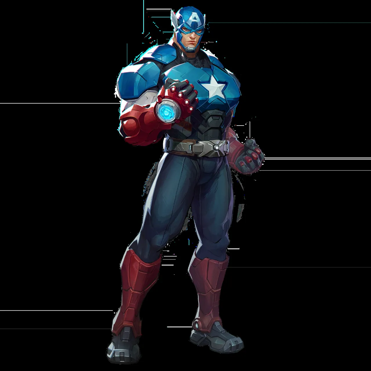 Captain America without his shield