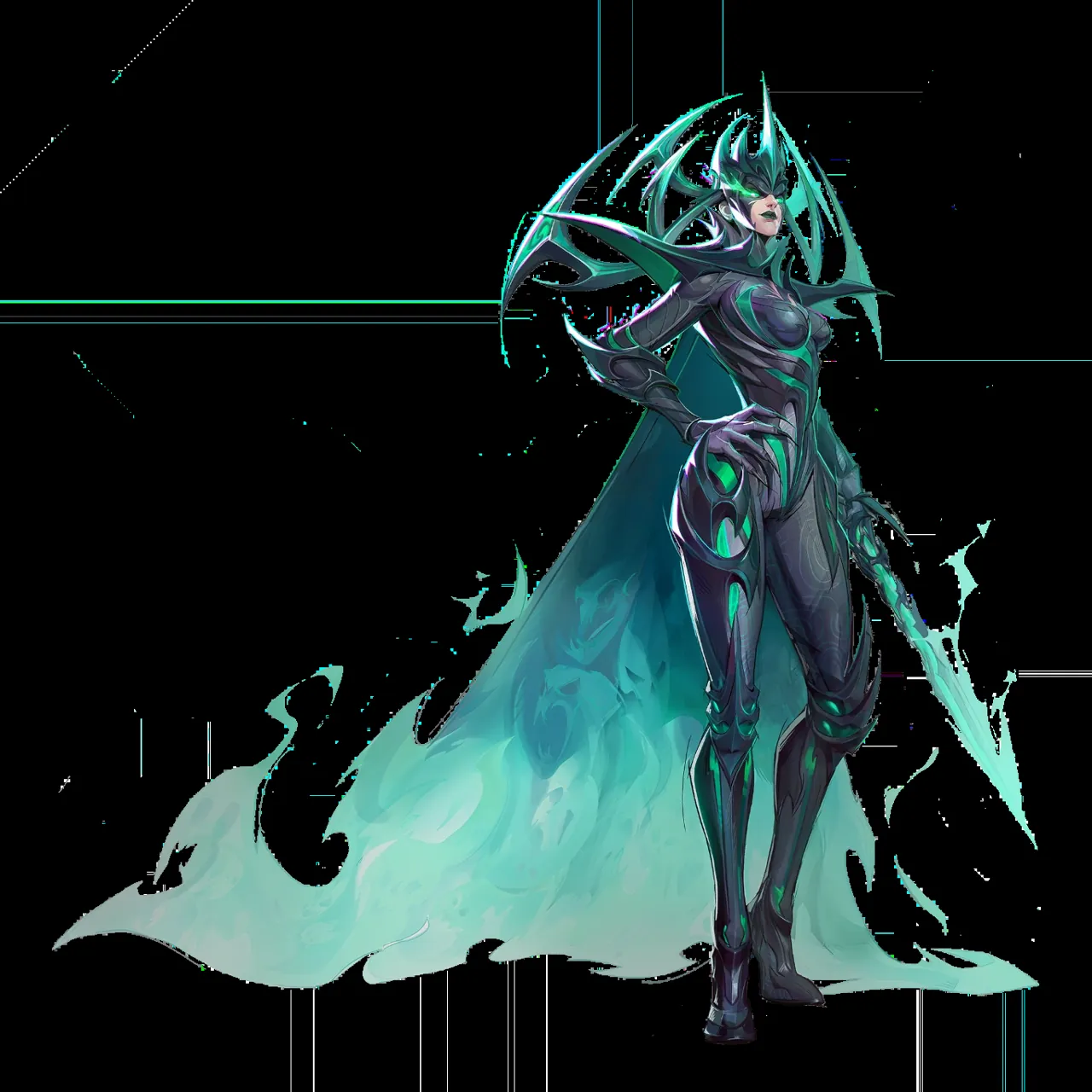 Hela holding a magic sword