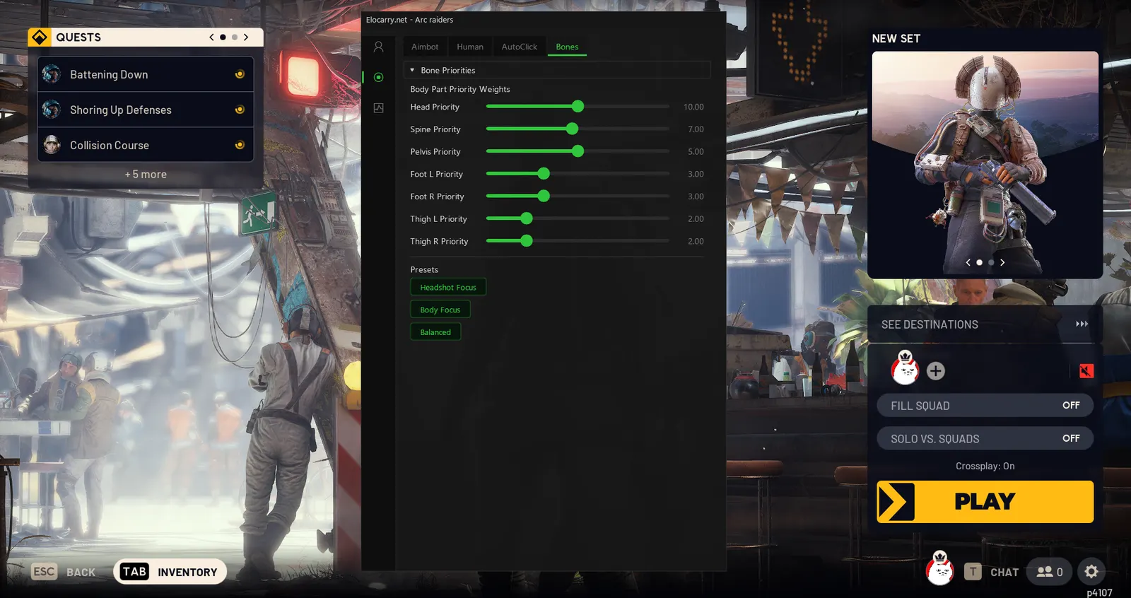 ARC Raiders Aimbot — Bone selection
