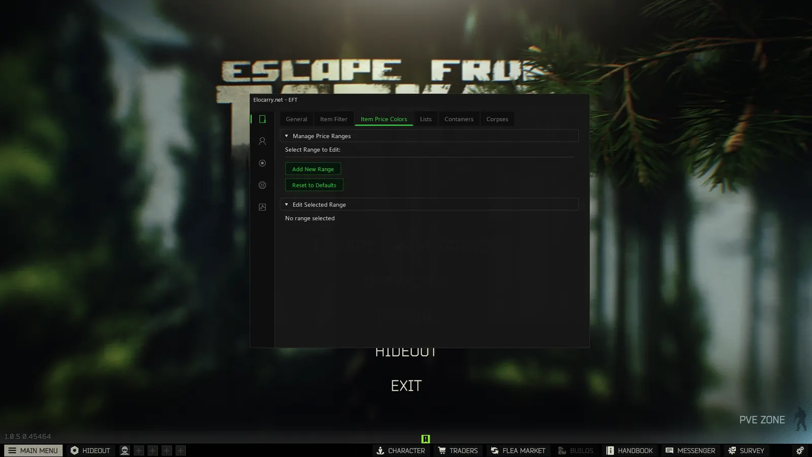 Escape From Tarkov Wallhack — Value filter