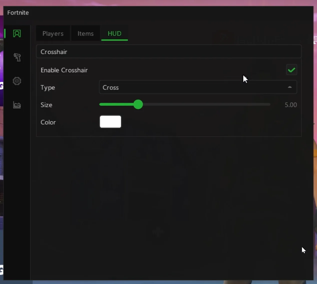 Fortnite cheat — Crosshair