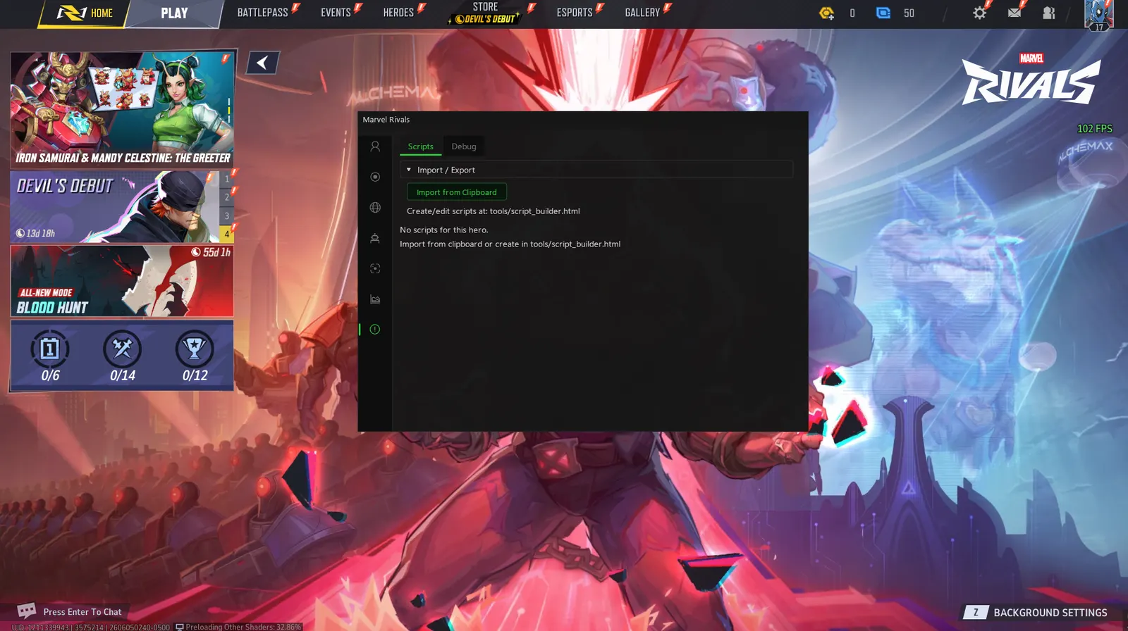 Marvel Rivals cheat — Script manager