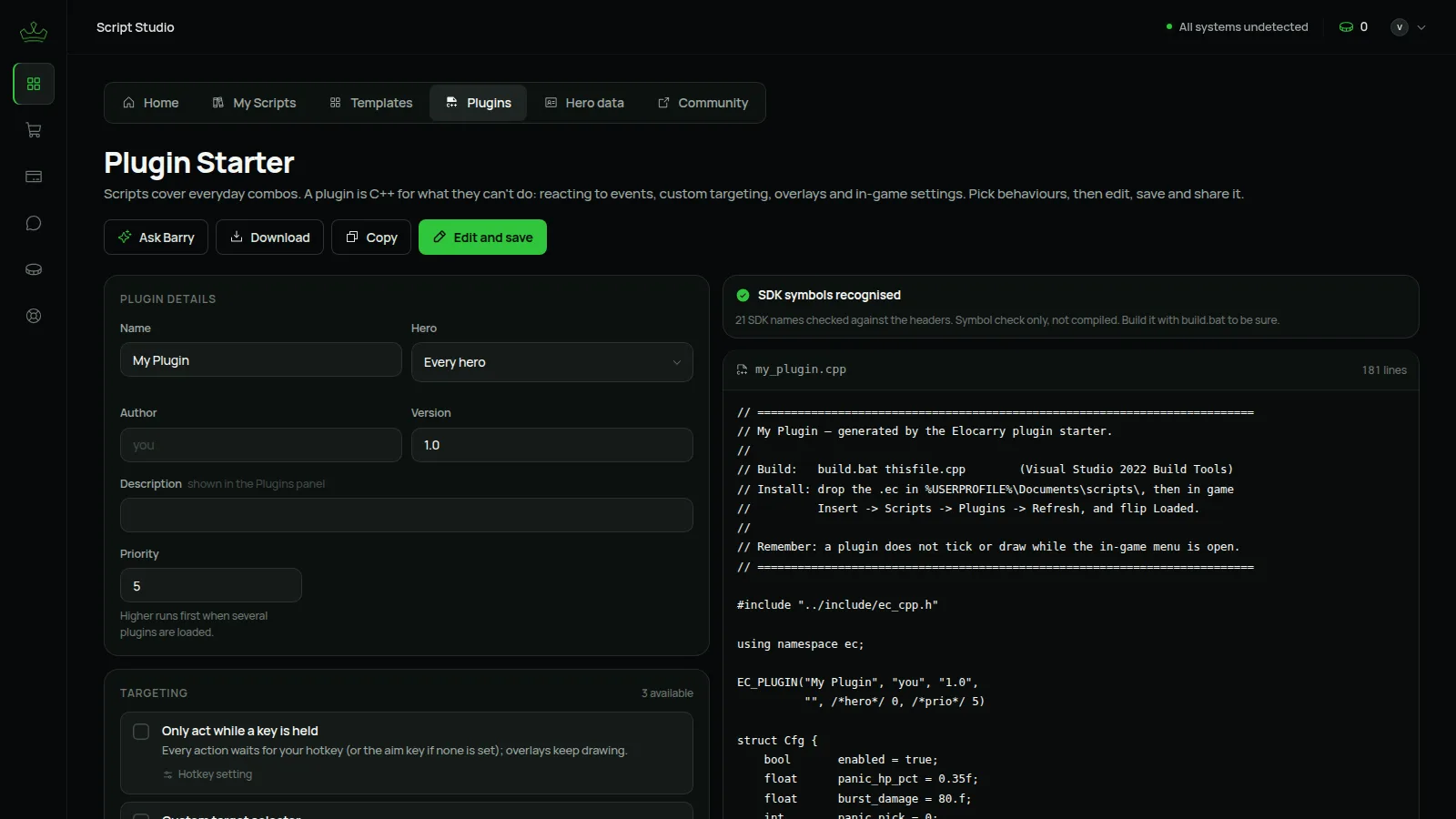 Marvel Rivals Script Studio — Plugin Starter