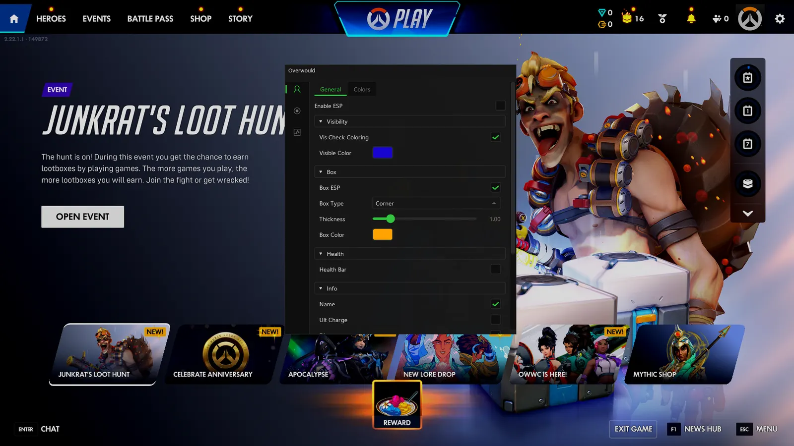Elocarry Overwatch cheat: Player ESP