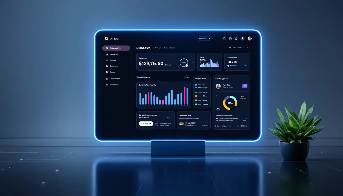 An EFT account interface showcasing various features and options.